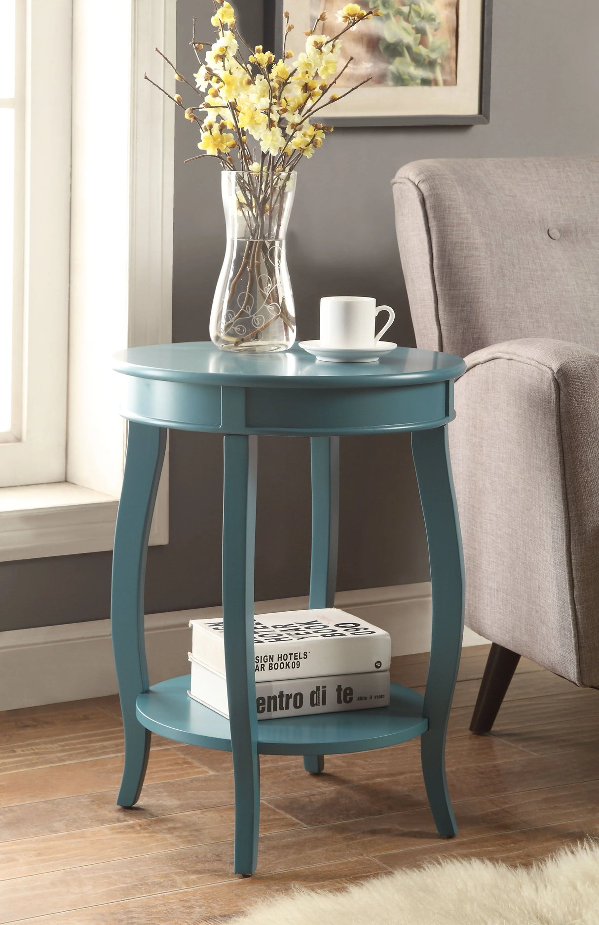 Aberta - Accent Table - Teal - Furniture Home Direct
