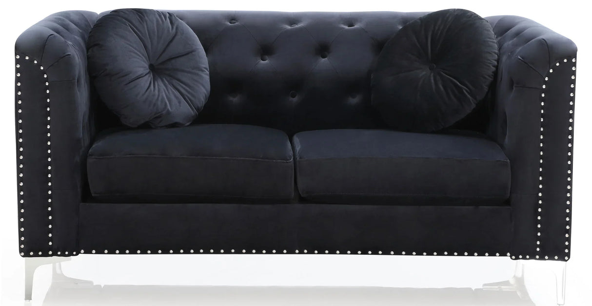 Stylish Sloped Arm Loveseat - Furniture Home Direct