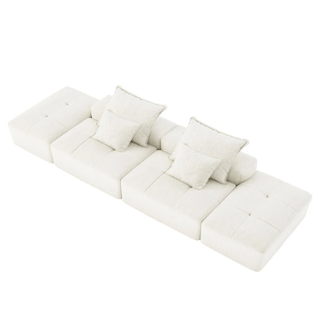 Modern Oversized Diy Combination Modular Sectional Sofa With Pillows - Furniture Home Direct