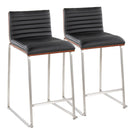 Mason Mara - Contemporary Fixed Height Counter Stool (Set of 2) - Furniture Home Direct