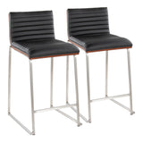 Mason Mara - Contemporary Fixed Height Counter Stool (Set of 2) - Furniture Home Direct