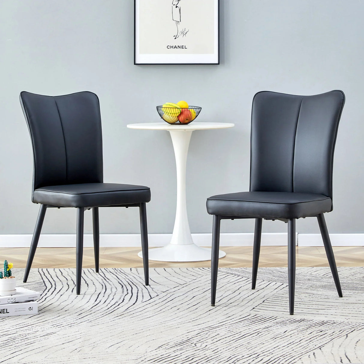 Modern Minimalist Dining Chairs (Set of 2) - Furniture Home Direct