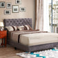 Elegant Transitional Upholstered Bed - Furniture Home Direct