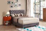 Elegant Transitional Upholstered Bed - Furniture Home Direct