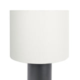 Aura - Table Lamp With On / Off Switch Block Base - Black / White - Furniture Home Direct