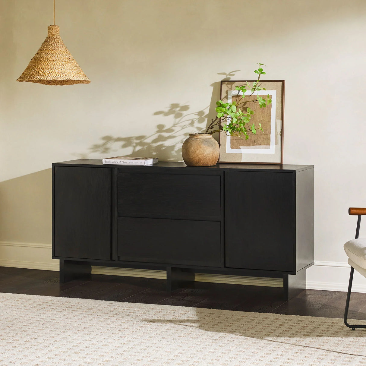 Scandi - Sideboard With Beveled Drawers - Furniture Home Direct
