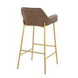 Daniella - Contemporary / Glam Fixed Height Bar Stool (Set of 2) - Furniture Home Direct