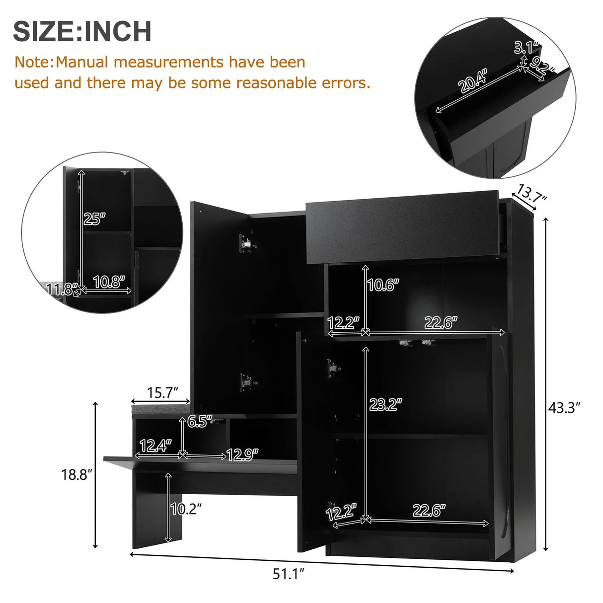 Elegant 2 In 1 Shoe Cabinets With Soft Cushion Versatile Shoe Rack Organizer With Adjustable Shelves - Furniture Home Direct