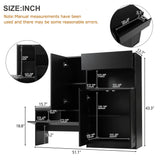 Elegant 2 In 1 Shoe Cabinets With Soft Cushion Versatile Shoe Rack Organizer With Adjustable Shelves - Furniture Home Direct
