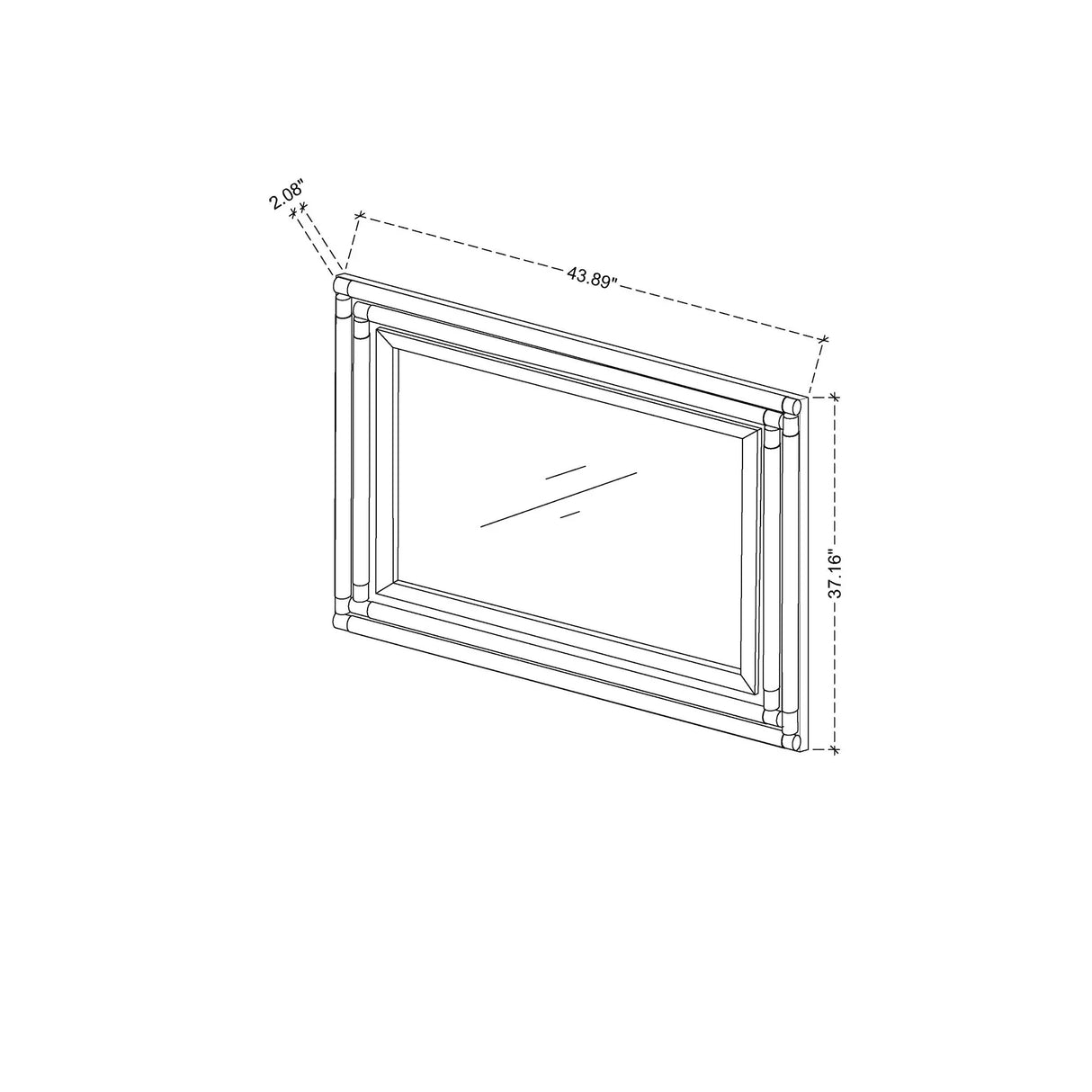 Laura - Mirror With LED Light And Sleek Frame - Silver - Furniture Home Direct