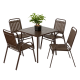 5-Piece Outdoor Dining Set - Brown - Furniture Home Direct