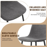 Dining Set With 8 Upholstered Chairs And Wood Table Gray - Furniture Home Direct