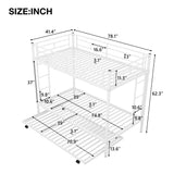 Twin Over Twin Bunk Bed With Trundle - Furniture Home Direct