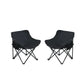 2 Pieces Outdoor Camping Chairs Folding / Portable, Comfortable Seating, Durable Steel Fram - Furniture Home Direct