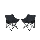 2 Pieces Outdoor Camping Chairs Folding / Portable, Comfortable Seating, Durable Steel Fram - Furniture Home Direct
