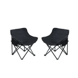 2 Pieces Outdoor Camping Chairs Folding / Portable, Comfortable Seating, Durable Steel Fram - Furniture Home Direct