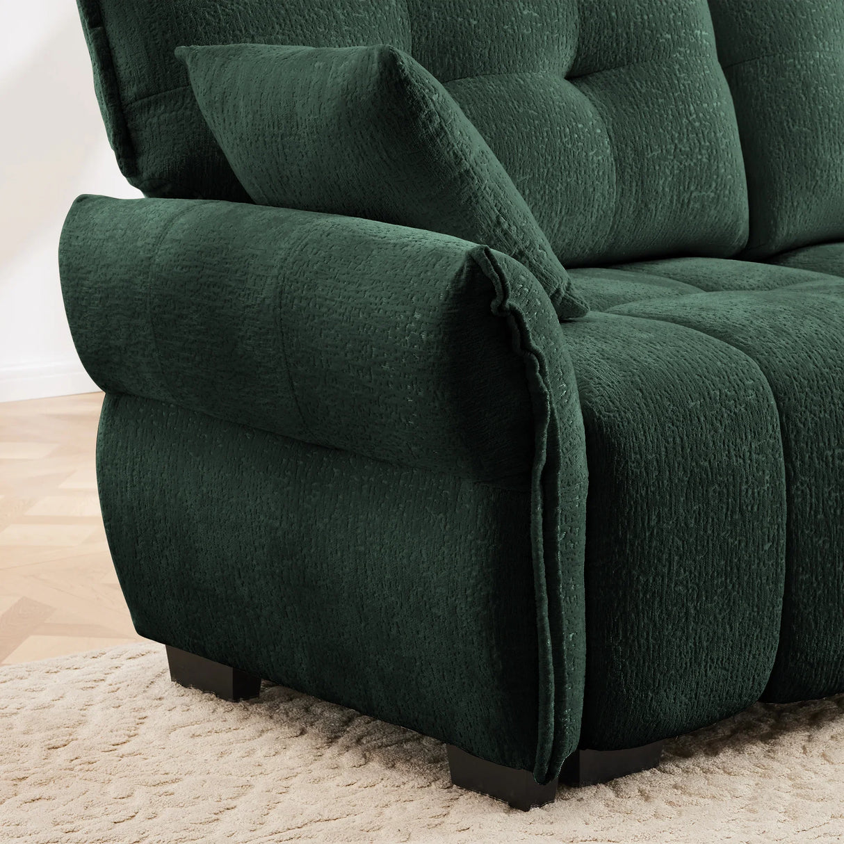 Chenille Sofa - Green - Furniture Home Direct