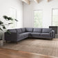 Amber - Velvet Corner Sectional Sofa - Furniture Home Direct