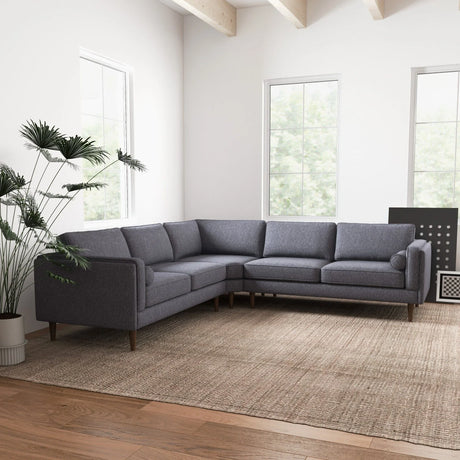 Amber - Velvet Corner Sectional Sofa - Furniture Home Direct