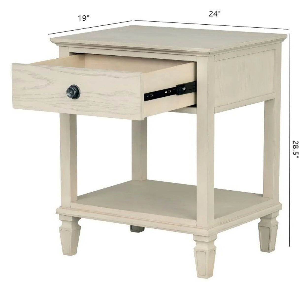 Victoria - Bedside Table With Drawer And Shelf - Furniture Home Direct