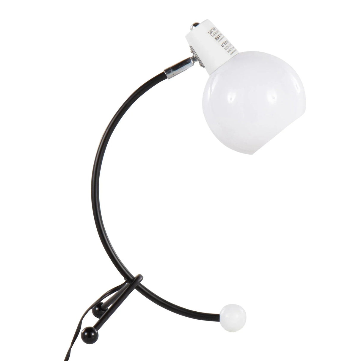 Eileen - Contemporary Task Lamp - Black / White - Furniture Home Direct