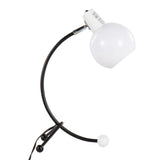 Eileen - Contemporary Task Lamp - Black / White - Furniture Home Direct