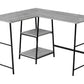 Computer Desk, Home Office, Corner, Storage Shelves, L Shape, Work, Laptop, Contemporary, Modern - Furniture Home Direct