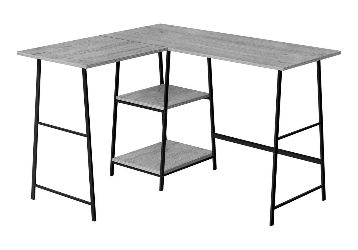 Computer Desk, Home Office, Corner, Storage Shelves, L Shape, Work, Laptop, Contemporary, Modern - Furniture Home Direct