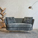 Loveseat Sofa, Upholstered Couch With Metal Legs - Furniture Home Direct