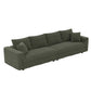 Plush Corduroy 4 Seat Sofa, Modern Comfy Upholstered Sofa Cloud Couch, Deep Seat Couches With Soft Pillows - Furniture Home Direct