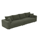 Plush Corduroy 4 Seat Sofa, Modern Comfy Upholstered Sofa Cloud Couch, Deep Seat Couches With Soft Pillows - Furniture Home Direct