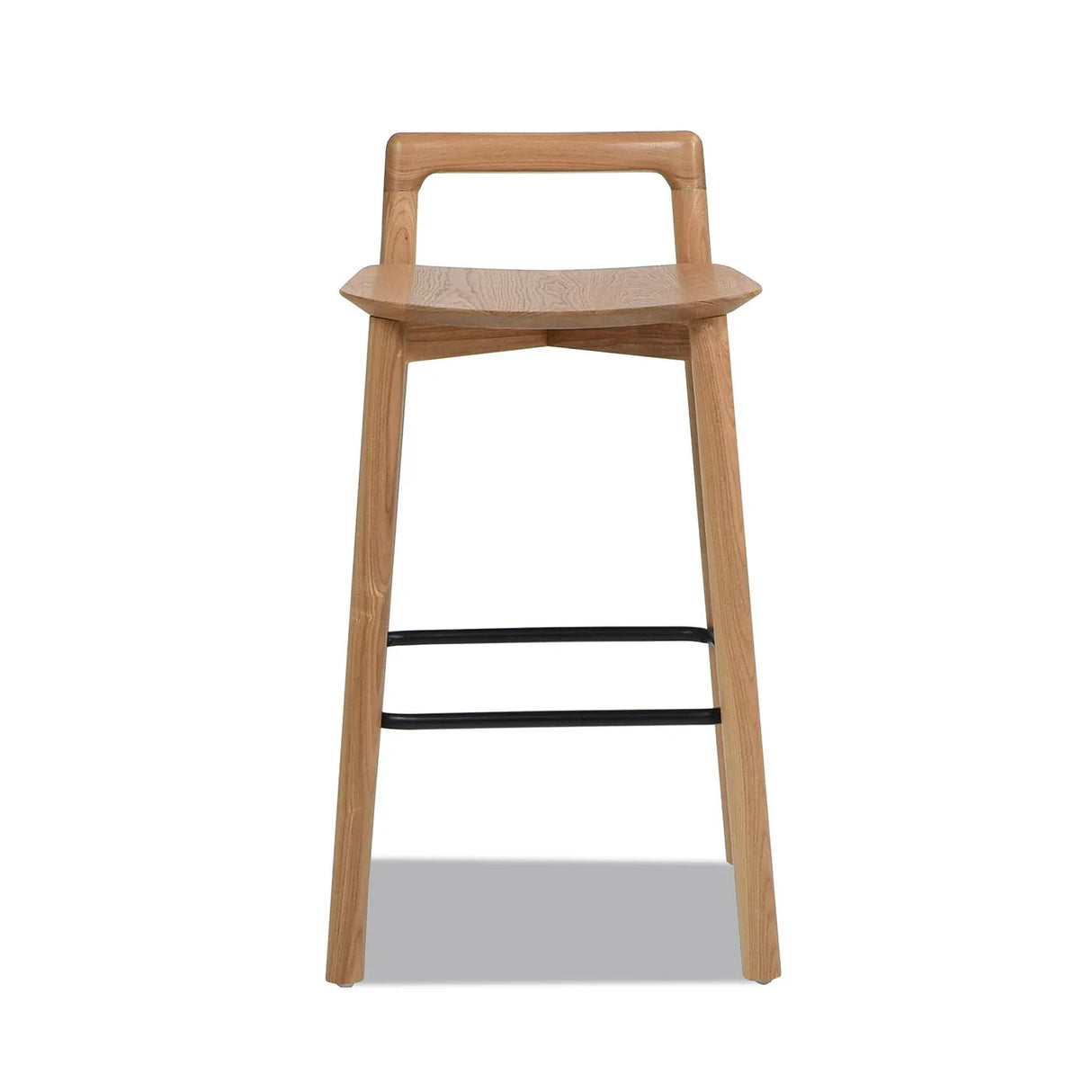 Sven - Modern Minimalist Low Back Counter Stool - Natural Blonde Ash - Furniture Home Direct