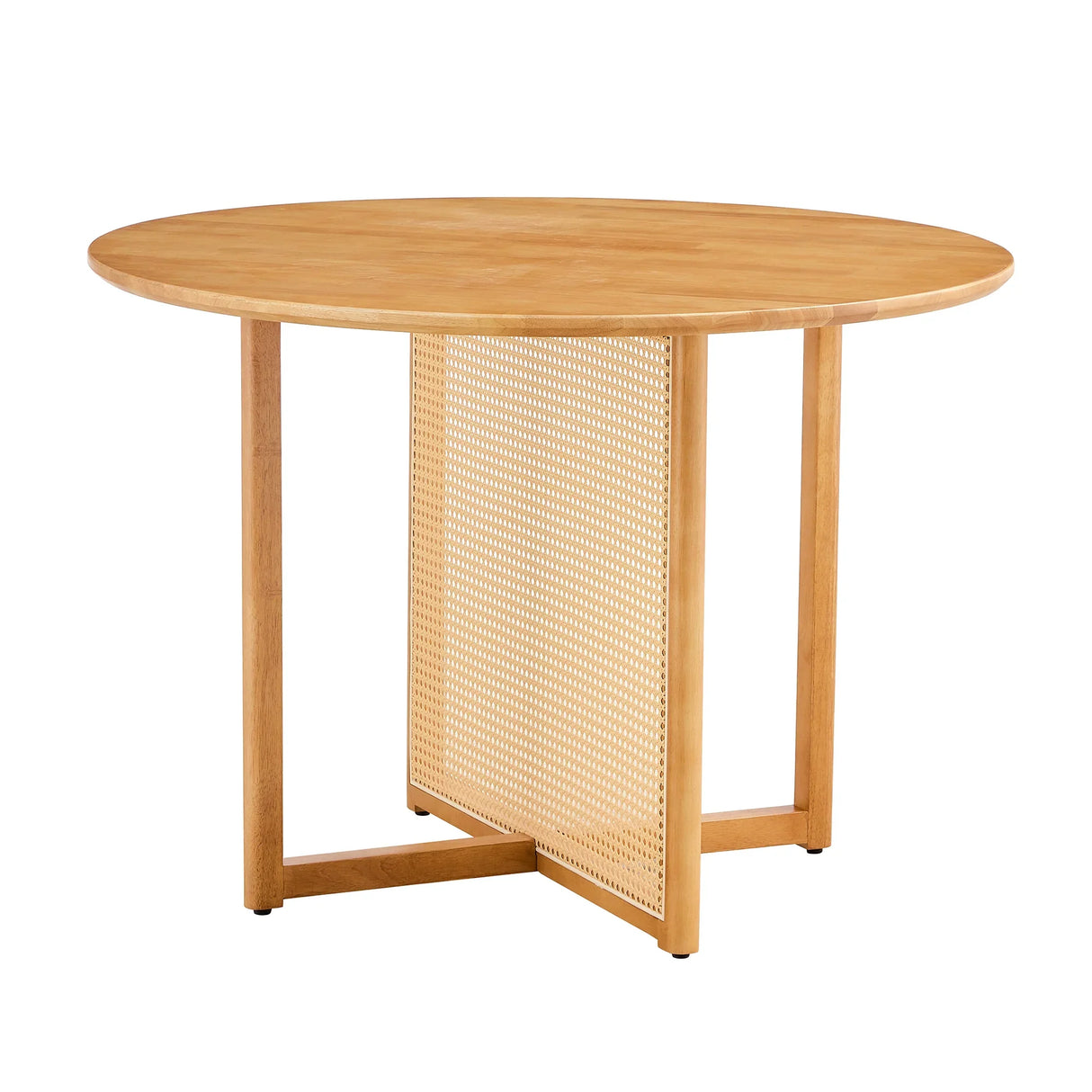 Round Dining Table Solid Wood Countryside Retro Natural - Furniture Home Direct