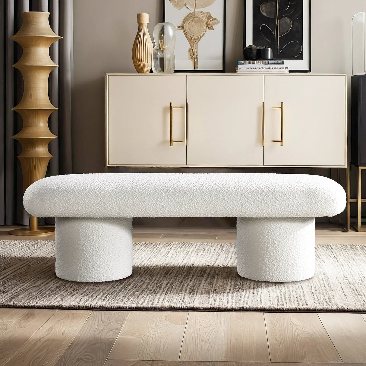 Randolph - Bench - Ivory - Furniture Home Direct