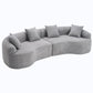 4 Seater Sofa With Chenille Fabric, 30D, 60 Hardness Full Sponge, 4 Pillow For Living Room, Home Furniture Sleeper Sectional Sofa For Apartment - Furniture Home Direct