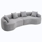 4 Seater Sofa With Chenille Fabric, 30D, 60 Hardness Full Sponge, 4 Pillow For Living Room, Home Furniture Sleeper Sectional Sofa For Apartment - Furniture Home Direct