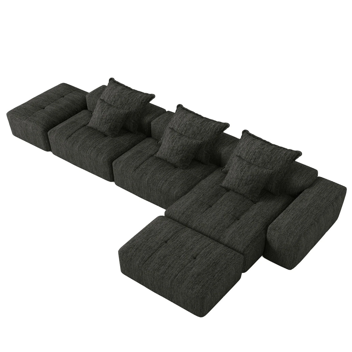Modern Oversized Diy Combination Modular Sectional Sofa With Pillows - Furniture Home Direct