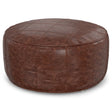 Connor - Handcrafted Round Pouf - Furniture Home Direct