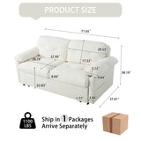 Modern Convertible Sleeper Sofa Bed With Pull-Out Queen Design, Side Storage & Thick Cushions - Furniture Home Direct