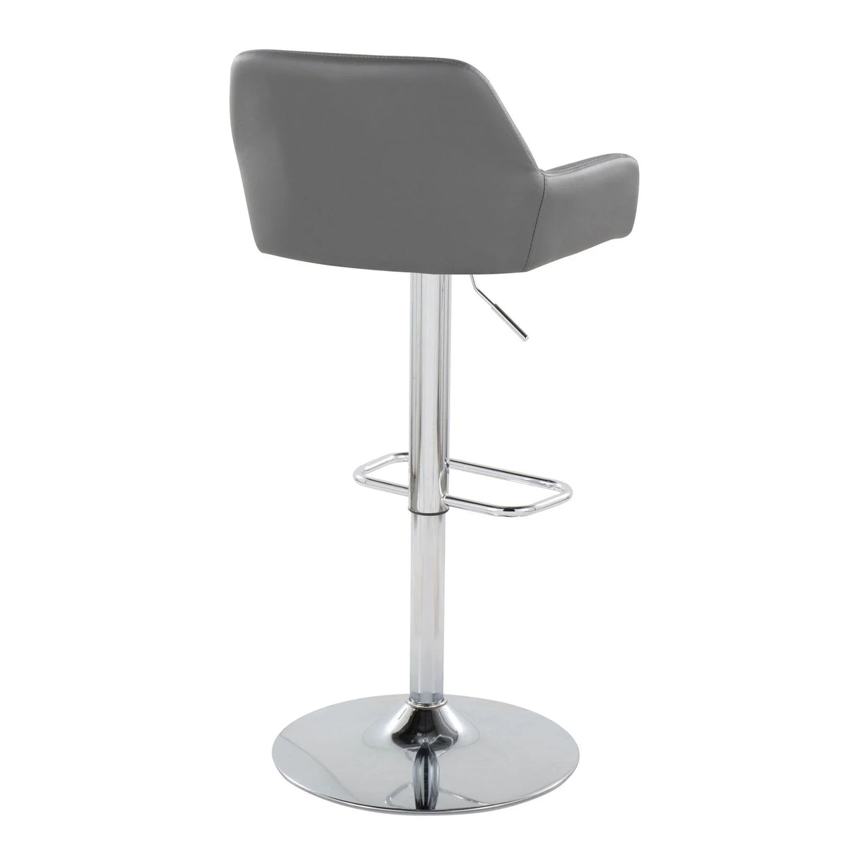 Daniella - Contemporary Adjustable Barstool With Swivel With Rounded Rectangle Footrest (Set of 2) - Furniture Home Direct