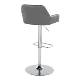 Daniella - Contemporary Adjustable Barstool With Swivel With Rounded Rectangle Footrest (Set of 2) - Furniture Home Direct