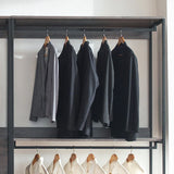 Closet System Industrial Metal Frame With Wood Panels Brown - Furniture Home Direct