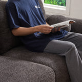 2 Piece Living Room Set with Throw Pillows - Gray - Furniture Home Direct