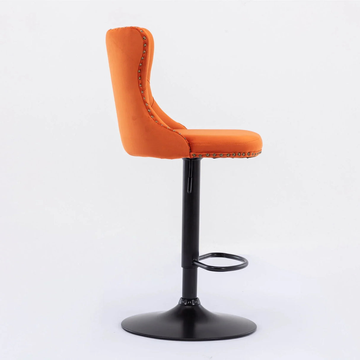 Swivel Velvet Barstools Adjusatble Seat Height, Modern Upholstered Bar Stools With Backs Comfortable Tufted For Home Pub And Kitchen Island (Set of 2) - Furniture Home Direct