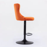 Swivel Velvet Barstools Adjusatble Seat Height, Modern Upholstered Bar Stools With Backs Comfortable Tufted For Home Pub And Kitchen Island (Set of 2) - Furniture Home Direct