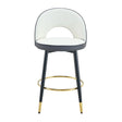 Upholstered Rotatable Bar Chair With Metal Legs For Dining Room - Furniture Home Direct
