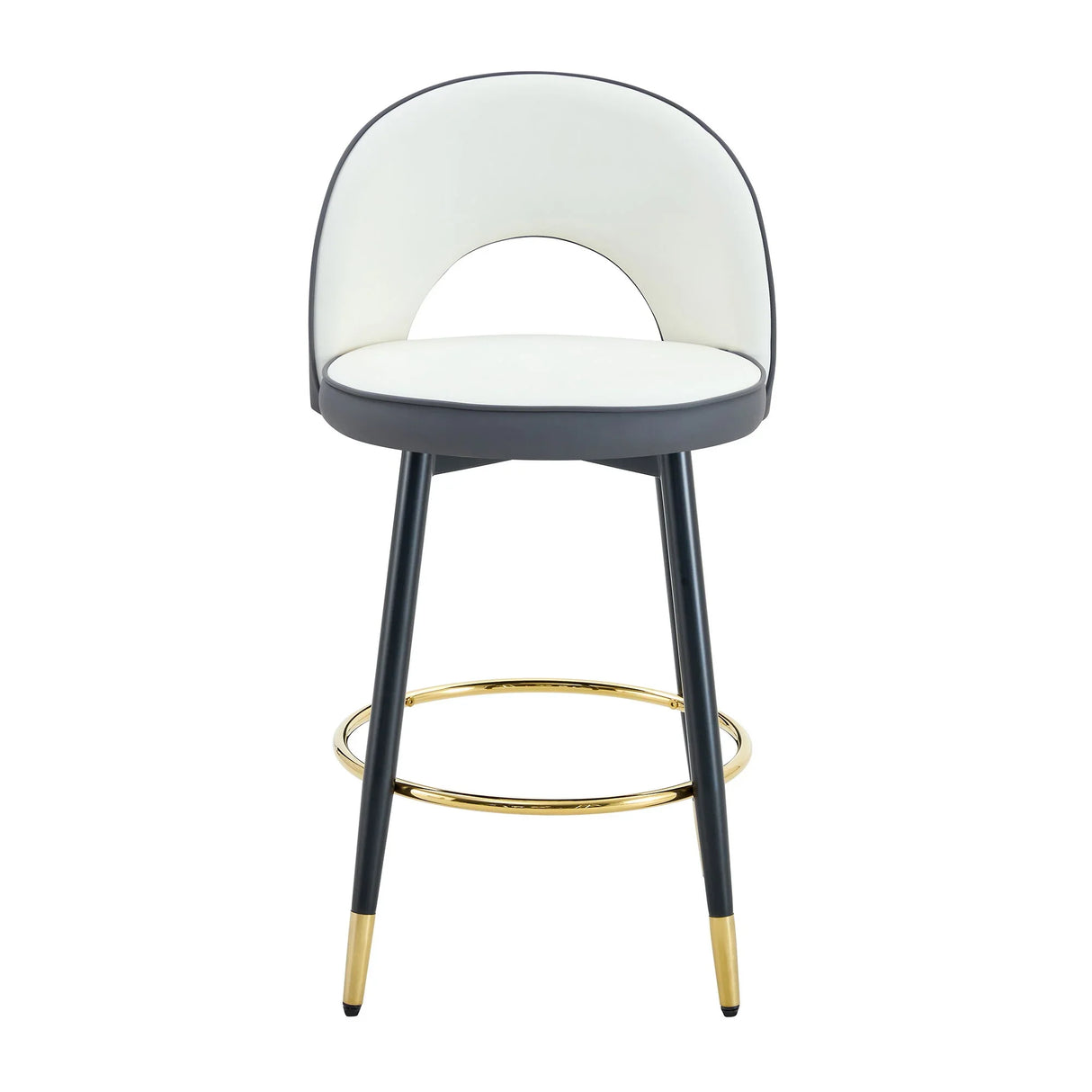 Upholstered Rotatable Bar Chair With Metal Legs For Dining Room - Furniture Home Direct