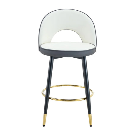 Upholstered Rotatable Bar Chair With Metal Legs For Dining Room - Furniture Home Direct