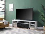 Buck II - High Gloss TV Stand - White / Black - Furniture Home Direct