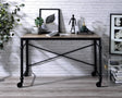 Oklarth - Rustic Writing Desk - Black / Oak - Furniture Home Direct